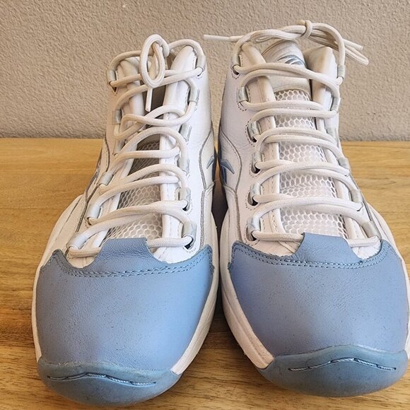 Reebok Question Mid Shoes Men 10.5 White Blue Allen Iverson Basketball Sneakers main image 10